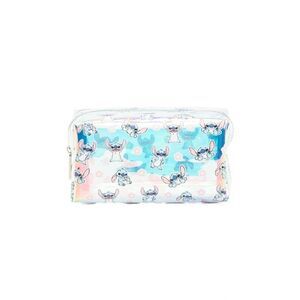 Disney X Skinnydip Stitch Holographic Makeup Bag With Zipper Closure